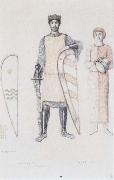 Costume Drawing for Le Roi Arthus Mordred Lancelot and Lyonnel